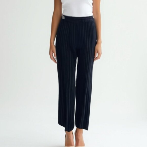 ❤️gap Navy Pinstripe Pants L - Picture 1 of 14